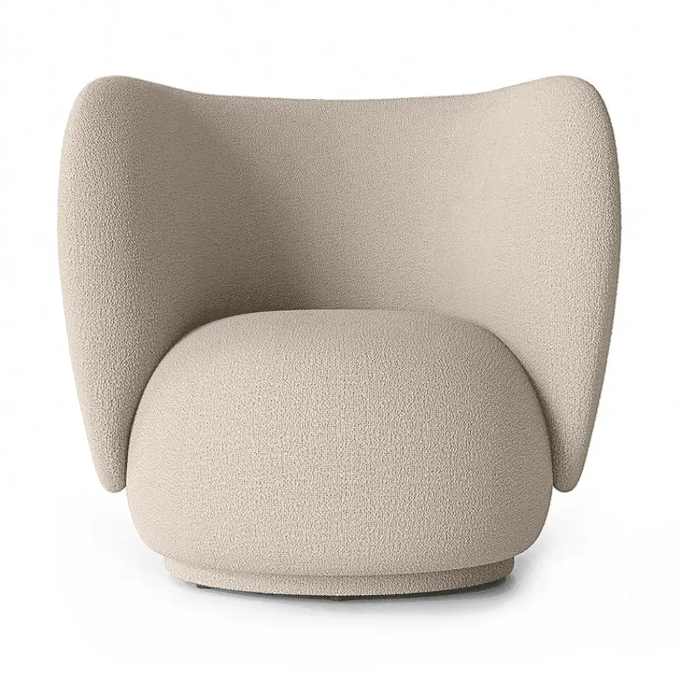Sillón Rico boucle, Wool bouclé natural*Ferm Living Discount