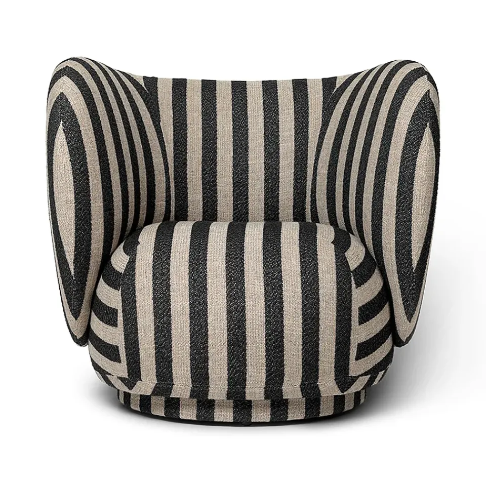 Sillón Rico lounge chair, Louisiana sand black*Ferm Living Discount
