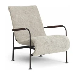 Sillón Serpentine, Piel de oveja Moonlight-marrón oscuro-tärnsjö Tobacco*Swedese Sale