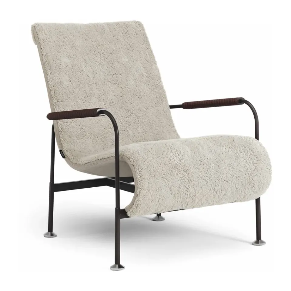Sillón Serpentine, Piel de oveja Moonlight-marrón oscuro-tärnsjö Tobacco*Swedese Sale