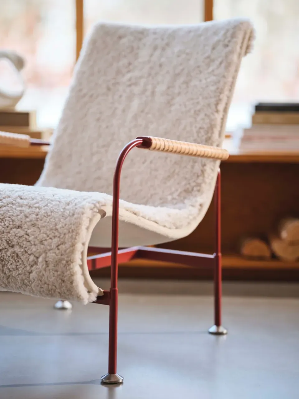 Sillón Serpentine, Piel de oveja Moonlight-marrón oscuro-tärnsjö Tobacco*Swedese Sale