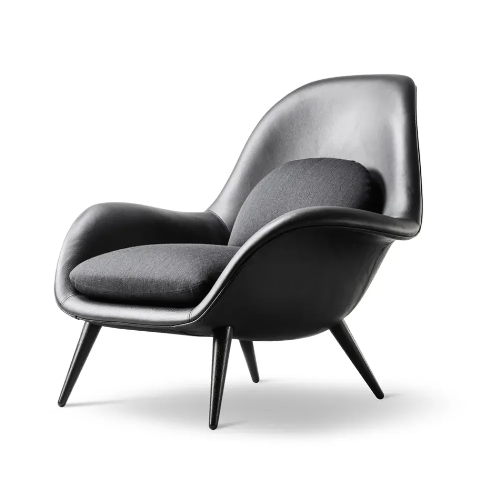 Sillón Swoon , Cuero 88- roble-balder 192*Fredericia Furniture Best