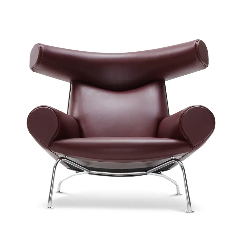 Sillón Wegner Ox, Cuero max 93-cromo*Fredericia Furniture Best