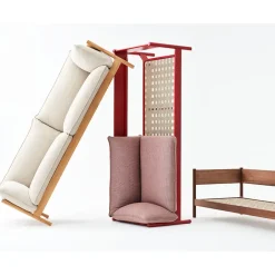 Sofá 3 plazas Arbour ECO, Brown mélange-a roja vino*HAY Clearance