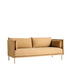 Sofá 2 plazas Silhouette, Linara 142-cognac leather piping-oiled oak*HAY New