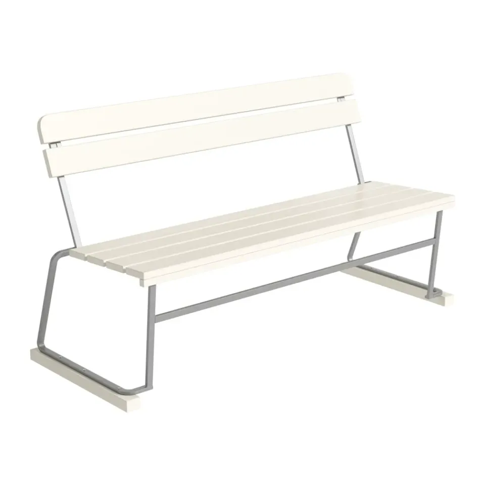Sofá 3, Roble lacado en blanco – bastidor galvanizado en caliente*Grythyttan Stålmöbler Hot