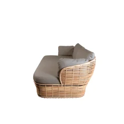 Sofá Basket de 2 plazas, Natural, cojines taupe*Cane-line Sale
