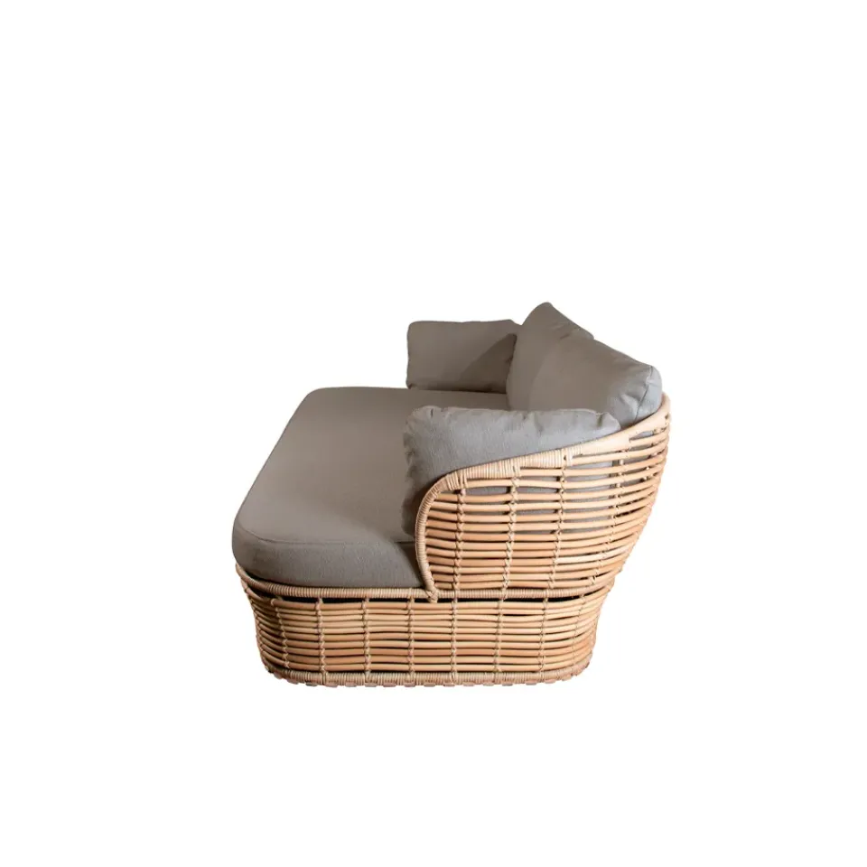 Sofá Basket de 2 plazas, Natural, cojines taupe*Cane-line Sale