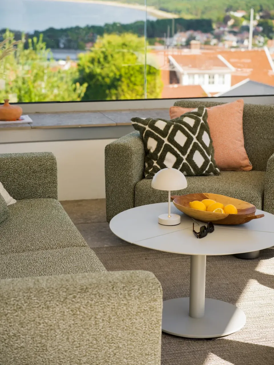 Sofá Bolster, Antracita-teddy verde, 2,5 plazas*Brafab Sale