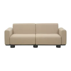 Sofá Bolster, Antracita-teddy beige, 2,5 plazas*Brafab Outlet