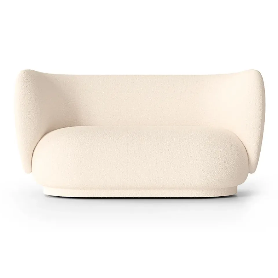 Sofá bouclé 2 plazas Rico, Bouclé offwhite*Ferm Living Best