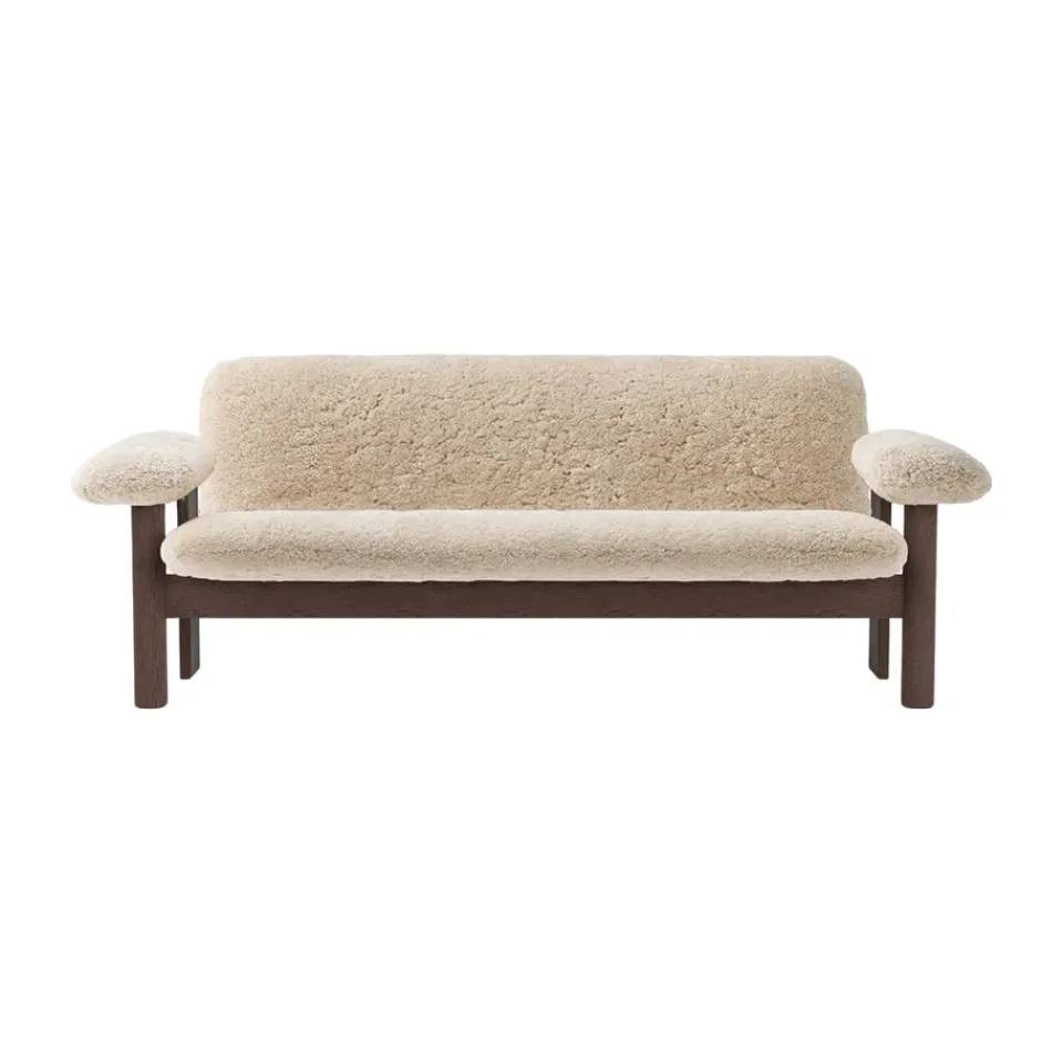 Sofá Brasilia 2 plazas, Dark oak-Nature sheepskin curly*Audo Copenhagen Online