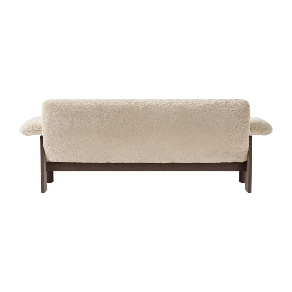Sofá Brasilia 2 plazas, Dark oak-Nature sheepskin curly*Audo Copenhagen Online