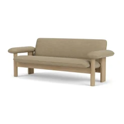 Sofá Brasilia 2 plazas, Natural oak-Audo Bouclé 02*Audo Copenhagen