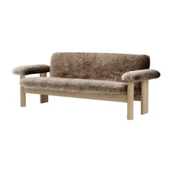 Sofá Brasilia 2 plazas, Natural oak-Sahara sheepskin curly*Audo Copenhagen Discount