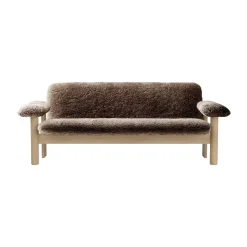 Sofá Brasilia 2 plazas, Natural oak-Sahara sheepskin curly*Audo Copenhagen Discount