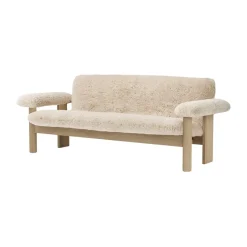 Sofá Brasilia 2 plazas, Natural oak-Nature sheepskin curly*Audo Copenhagen Online