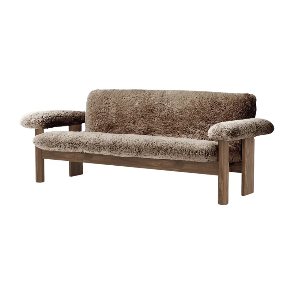 Sofá Brasilia 2 plazas, Walnut-Sahara sheepskin curly*Audo Copenhagen Online