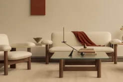 Sofá Brasilia 2 plazas, Walnut-Sahara sheepskin curly*Audo Copenhagen Online