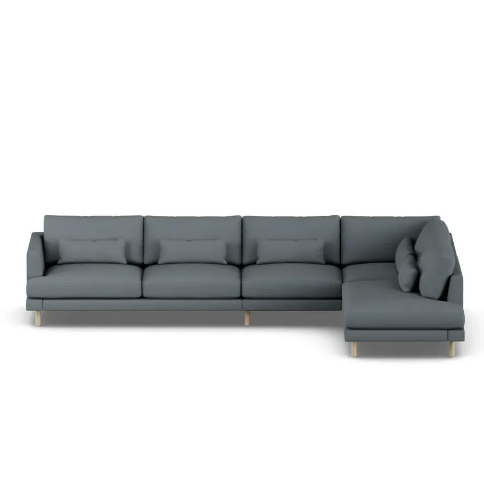 Sofá Bredhult, Same Blue 6678-roble blanco aceitado, 4 plazas B1*1898