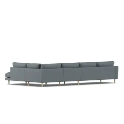 Sofá Bredhult, Same Blue 6678-roble blanco aceitado, 4 plazas B1*1898