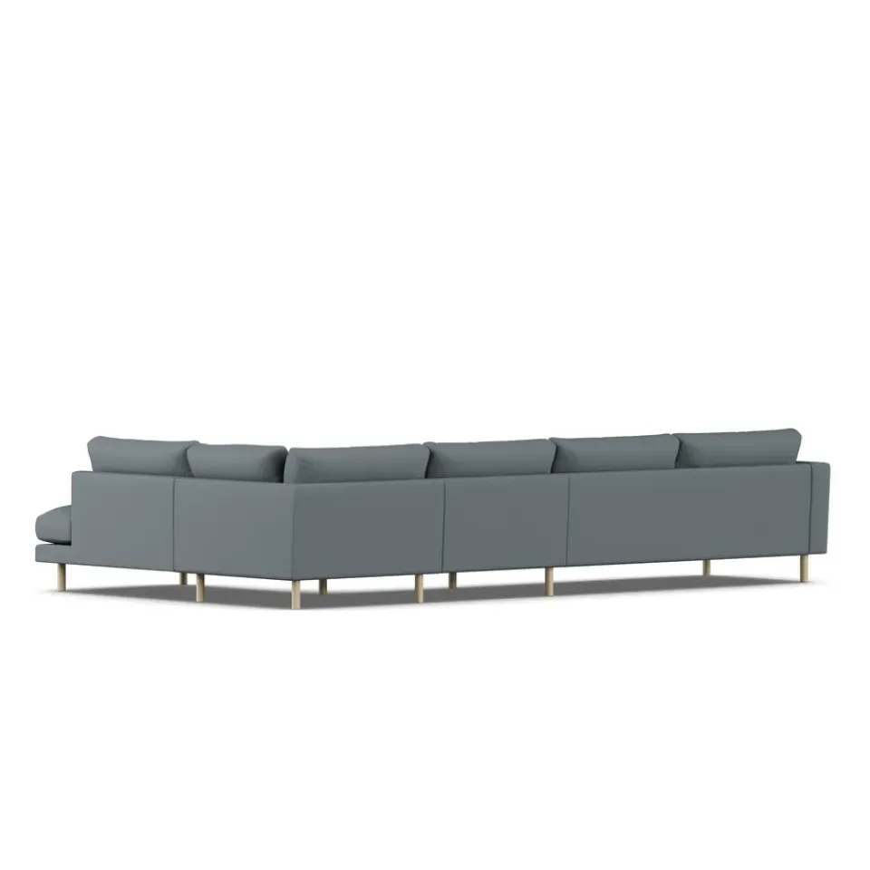 Sofá Bredhult, Same Blue 6678-roble blanco aceitado, 4 plazas B1*1898