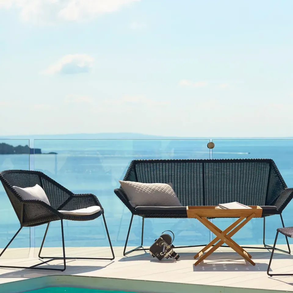 Sofá Breeze 2 plazas weave, Black*Cane-line Online