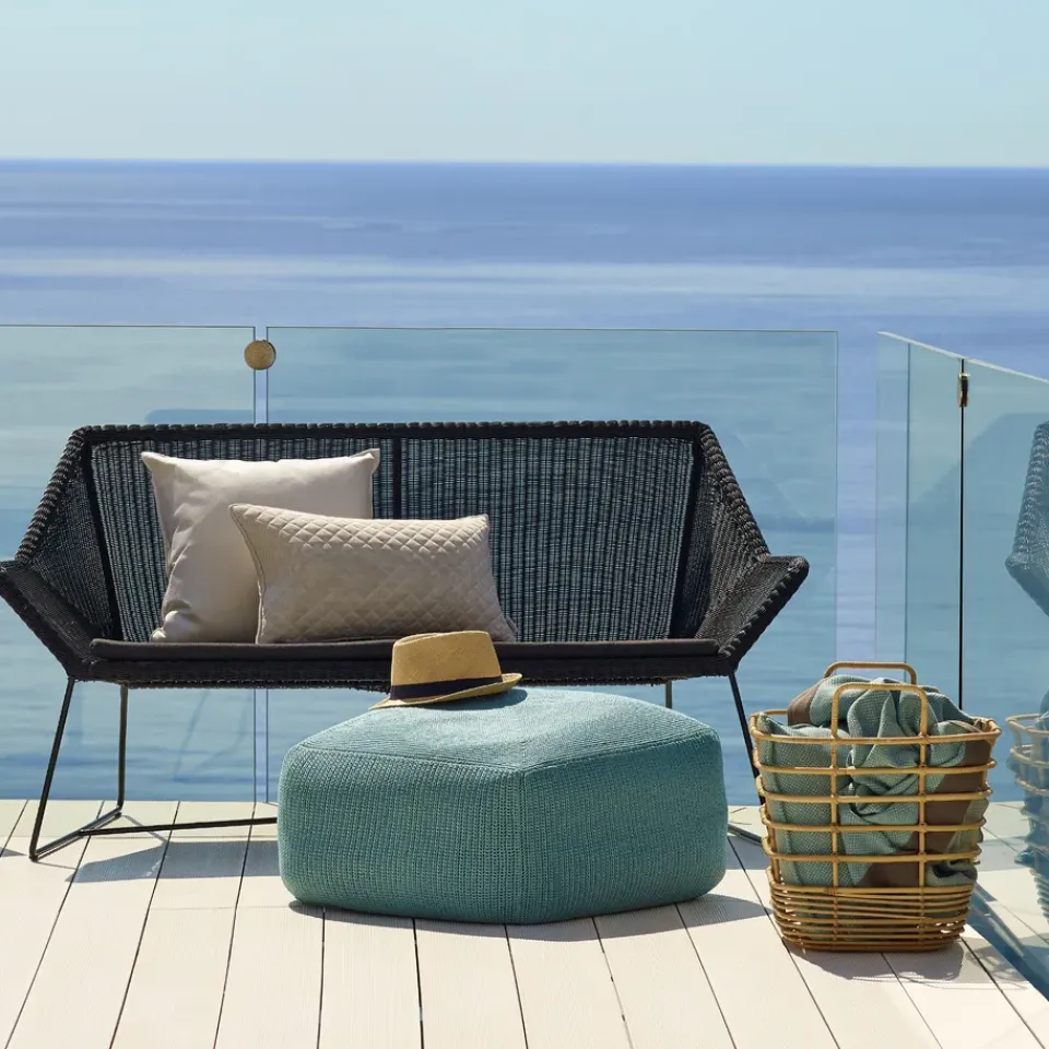 Sofá Breeze 2 plazas weave, Black*Cane-line Online
