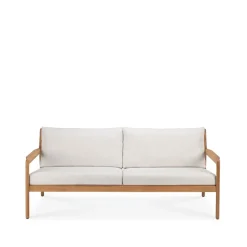 Sofá de 2 plazas Jack outdoor teak, offwhite, base de teca*Ethnicraft Clearance