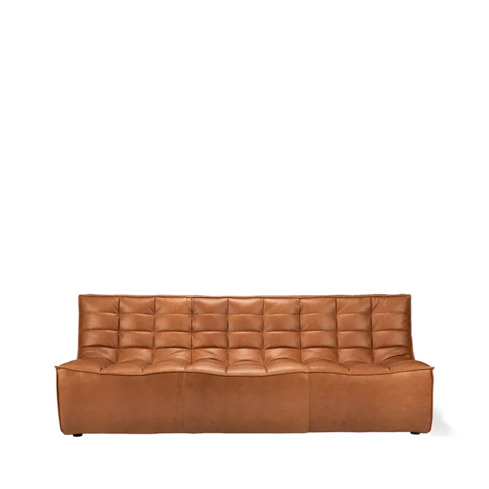 Sofá de 3 plazas N701, Cuero old saddle*Ethnicraft Discount