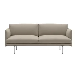 Sofá de 2 plazas Outline, Ecriture 240-Polished Aluminum*Muuto Sale
