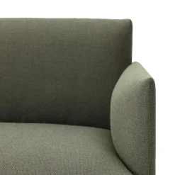 Sofá de 3 plazas Outline tela, Fiord 961 green-patas negras*Muuto Clearance