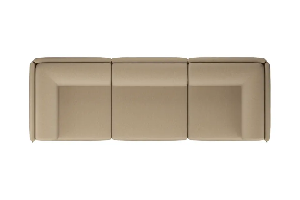 Sofá de 3 plazas Palo Block con reposabrazos Low 295 cm,*Hem