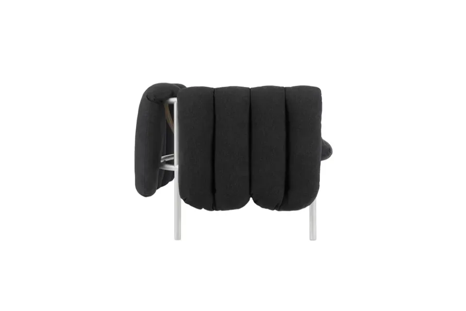 Sofá de 2,5 plazas Puffy 205 cm, Anthracite-acero inoxidable*Hem Hot