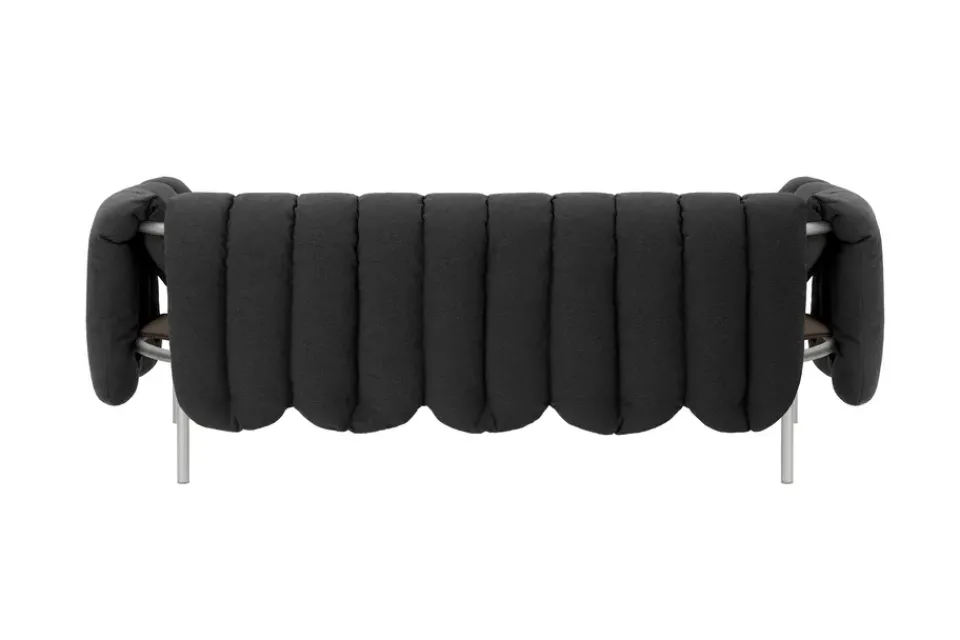 Sofá de 2,5 plazas Puffy 205 cm, Anthracite-acero inoxidable*Hem Hot