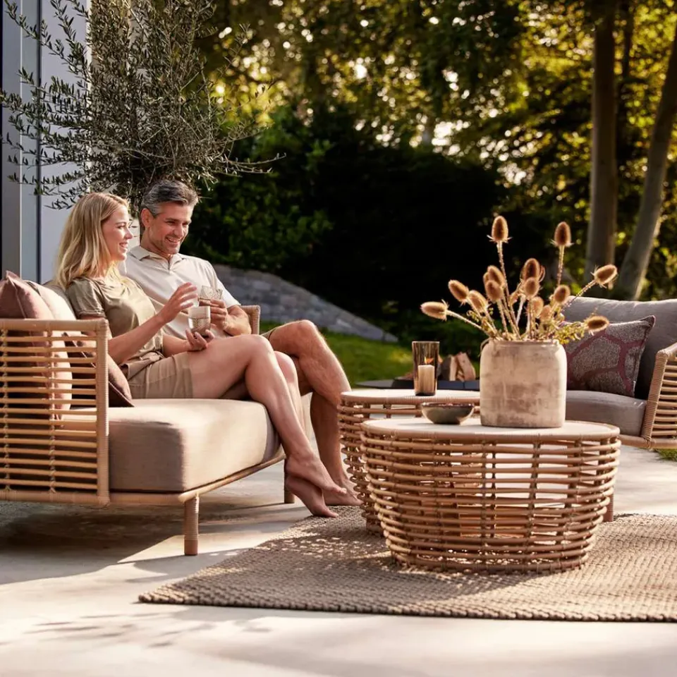 Sofá de 3 plazas Sense weave, AirTouch taupe*Cane-line Online