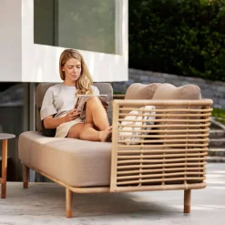 Sofá de 3 plazas Sense weave, AirTouch taupe*Cane-line Online