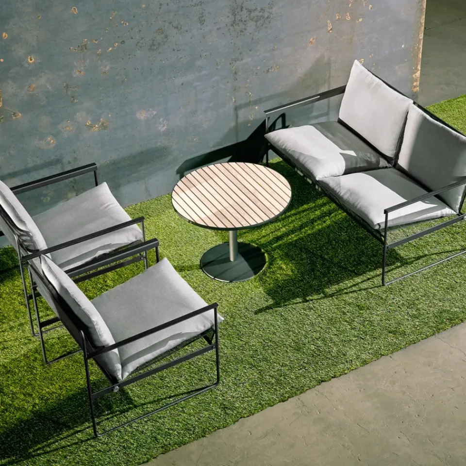Sofá de 2 plazas Slow, Sunbrella -base de acero en color negro*SMD Design Hot