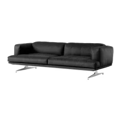 Sofá Inland AV23 3 plazas, Cuero Noble-polished alu*&Tradition Discount