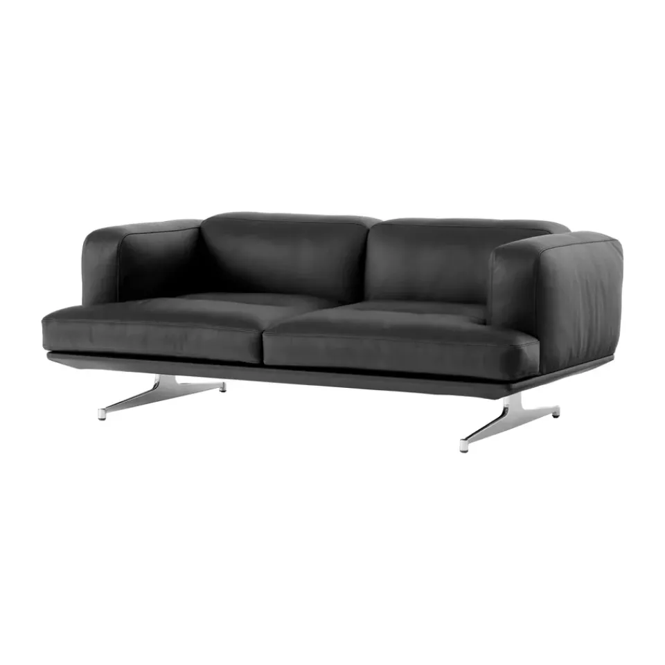 Sofá Inland AV22 2 plazas, Cuero Noble-polished alu*&Tradition Clearance