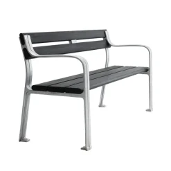Sofá Joy, Caoba barniz , soporte de aluminio en bruto*Byarums bruk Online