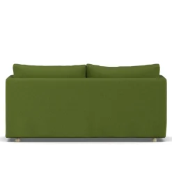 Sofá Linnevik, Luiza Green 3975-roble blanco aceitado, 2 plazas, con faldón*1898 Clearance
