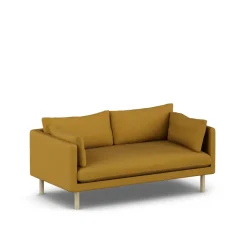Sofá Linnevik, Luiza Mustard 3972-roble blanco aceitado, 2 plazas*1898