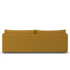 Sofá Linnevik, Luiza Mustard 3972-roble blanco aceitado, 4 plazas, con faldón*1898 Sale