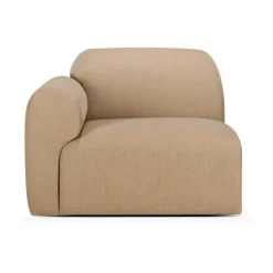 Sofá modular Bulky, módulo terminal con reposabrazos derecho, Sepia claro*Ethnicraft Sale