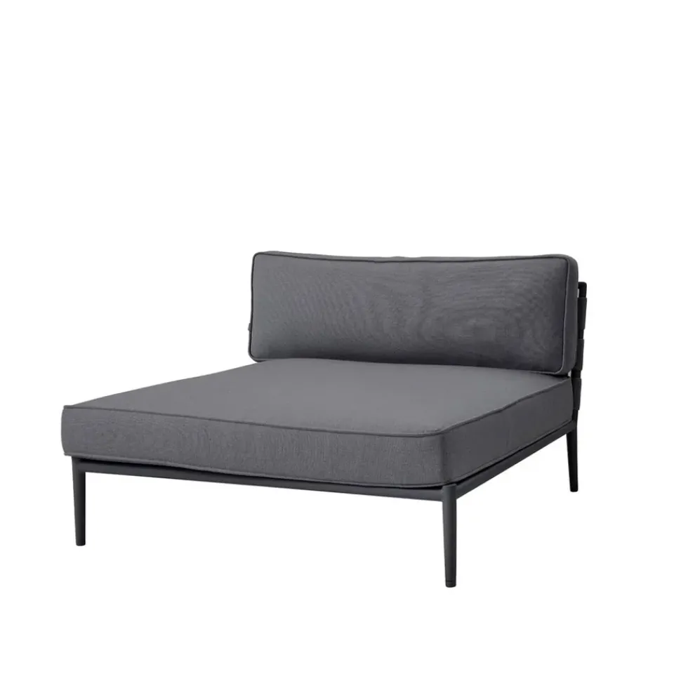 Sofá modular Conic, Airtouch grey, diván, incl. cojines*Cane-line Sale