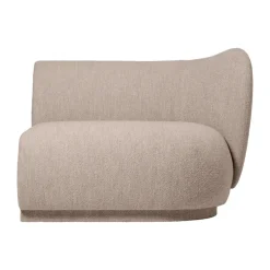 Sofá modular Rico con reposabrazos R (derecha), Soft Bouclé, Natural*Ferm Living Online
