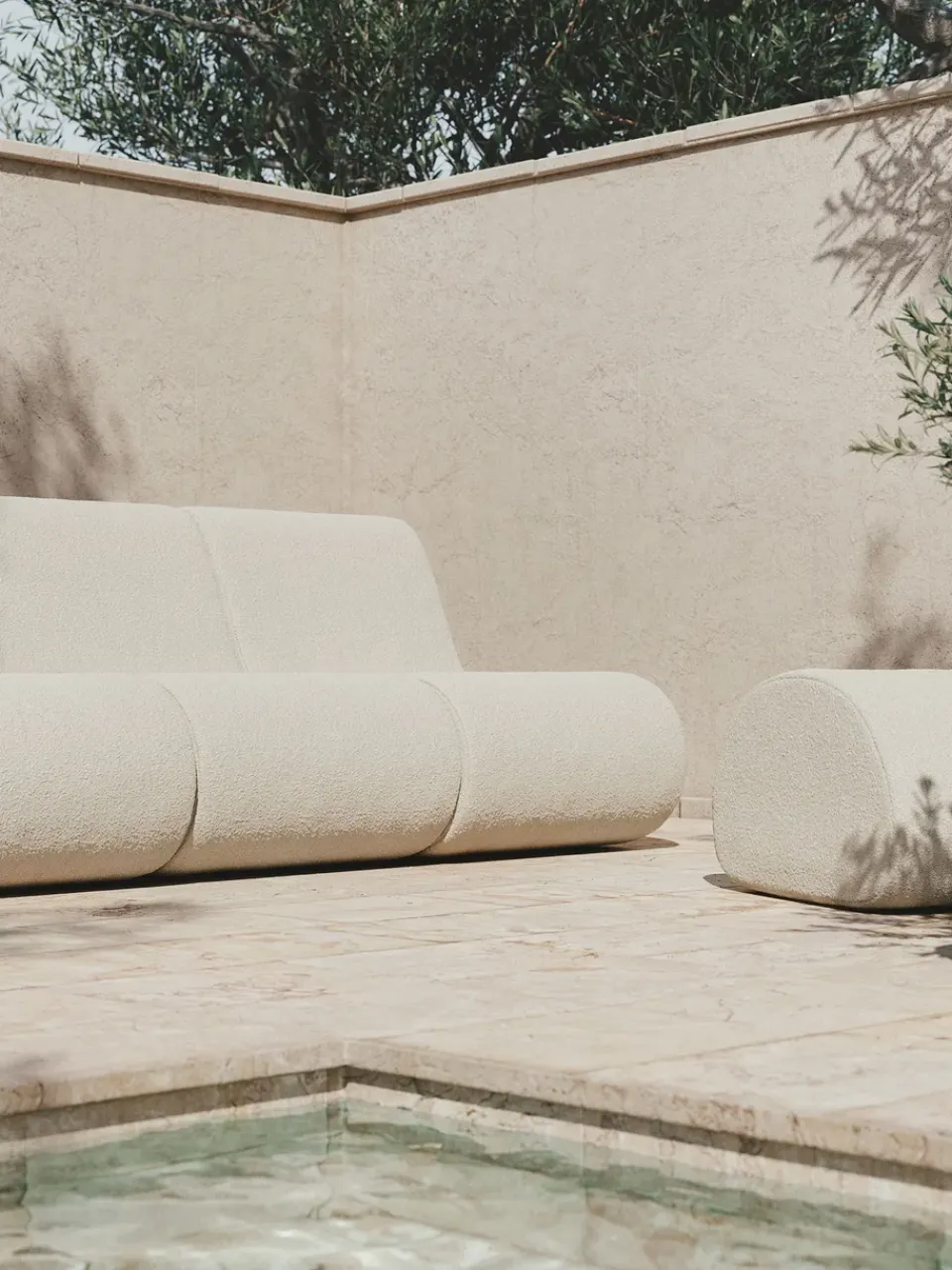 Sofá modular Rouli center module pure bouclé, Off-white*Ferm Living Online