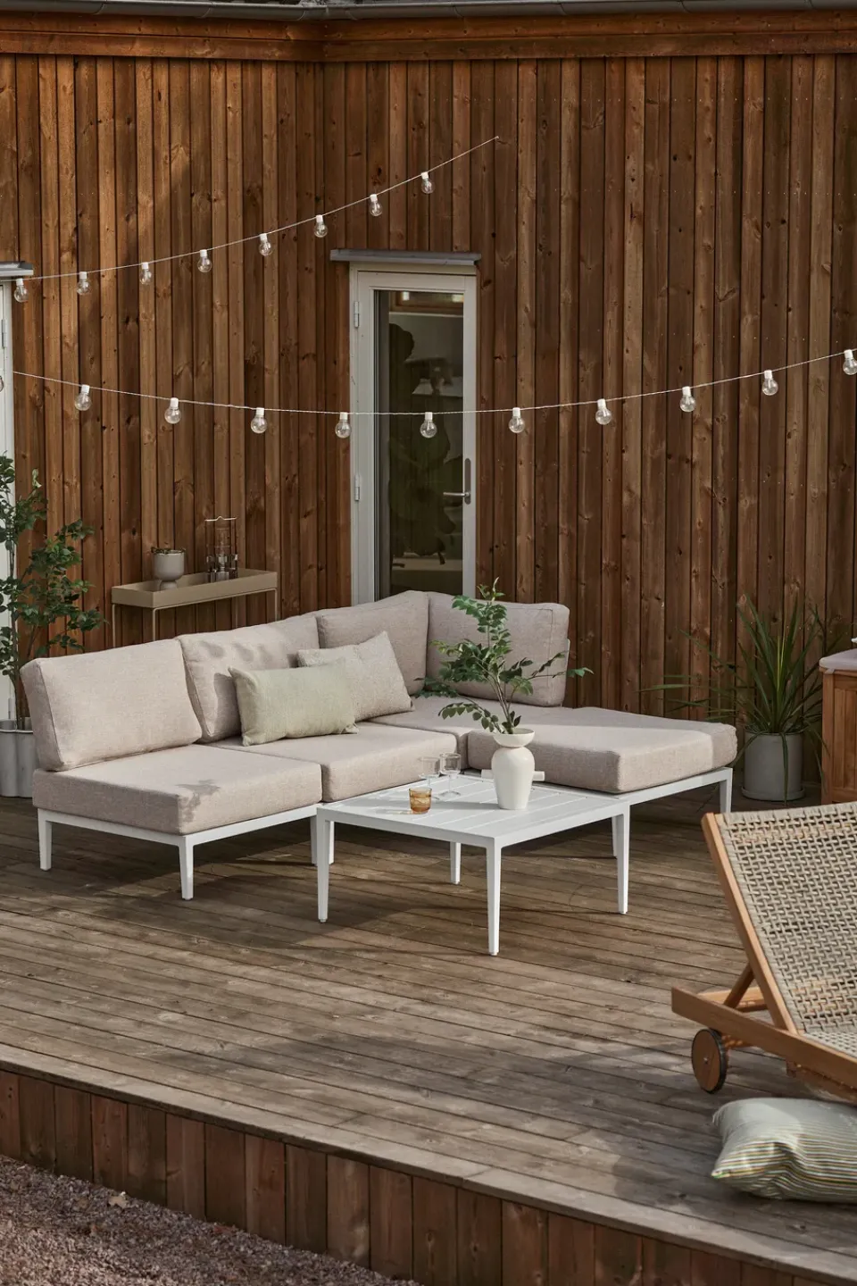 Sofá modular Santander módulo de esquina, Blanco-beige*1898