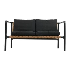 Sofá Motty, Svart-teddy black, 2 plazas*Brafab Clearance
